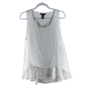 Alfani Womens Tops Size L Layered Chiffon Sequin Tank